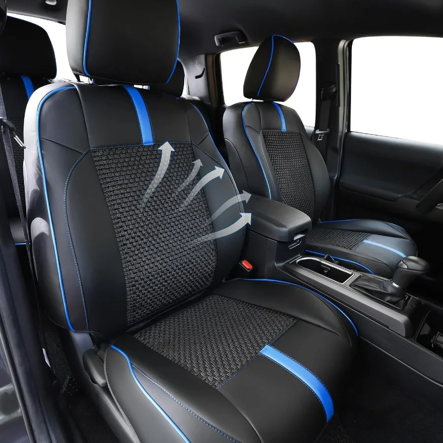 

Seat Covers Custom Fit for Tacoma 2016-2023 3rd Gen Double and Crew Cab SRSR5 Limited TRD Pro TRD Sport TRD OffRoad Full Covera