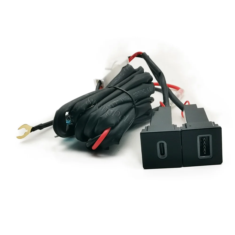 White Led Light Fit for ISUZU D-MAX 2021-2023 Dual  Charging Outlet Type C PD USB Phone Charger Adapter Socket view 5