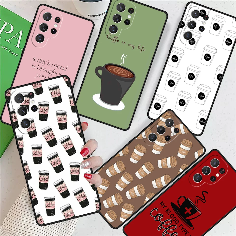 Coffee Is Calling Funny Phone Answer Page For Samsung Galaxy S24 Ultra S21 S22 S8 S9 S10E Note 20 Plus FE S23 Phone case Cover