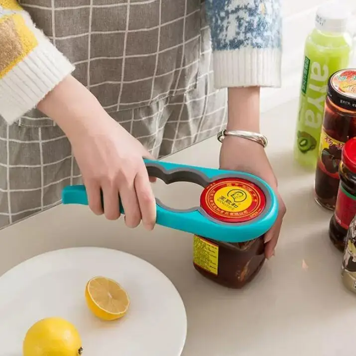 Multi Functional Four In One Beverage Bottle Opener Cap Twister Four Position Can Opener Anti Slip Cap Twister General-purpose