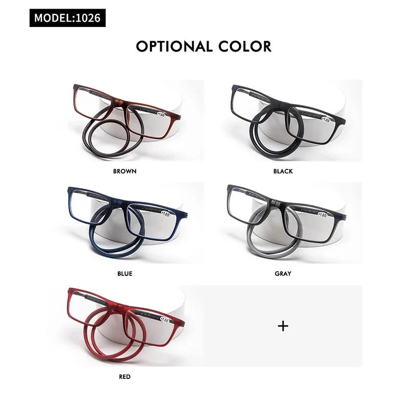 DMLNew Folding Neck Presbyopia High Clear Resin Fashion Magnet Presbyopia Anti Fatigue Presbyopia Wholesale Reader Reading Glass