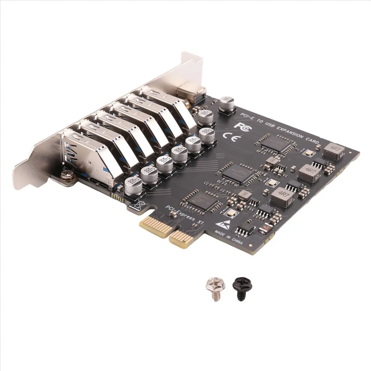 AA19 SSU PCIe to USB 3.2 Gen 2 Card 8-Port (6X Type-A +2X Type-C) Converter PCIE Splitter VIA+NEC Chip for Desktop Computer