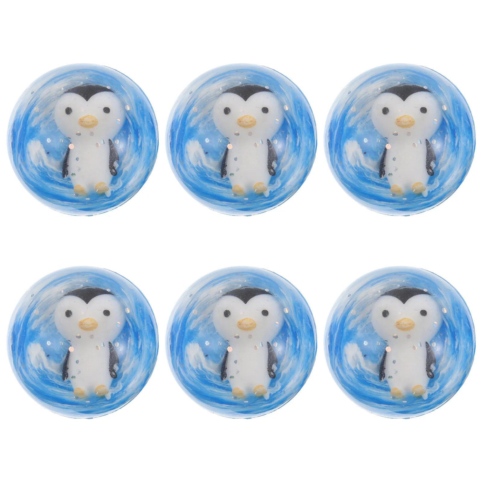 12Pcs Penguin Bouncy Balls Birthday Party Supplies Kids Favor High Bounce Rubber Fun Play Balls Penguin Bouncy Ball