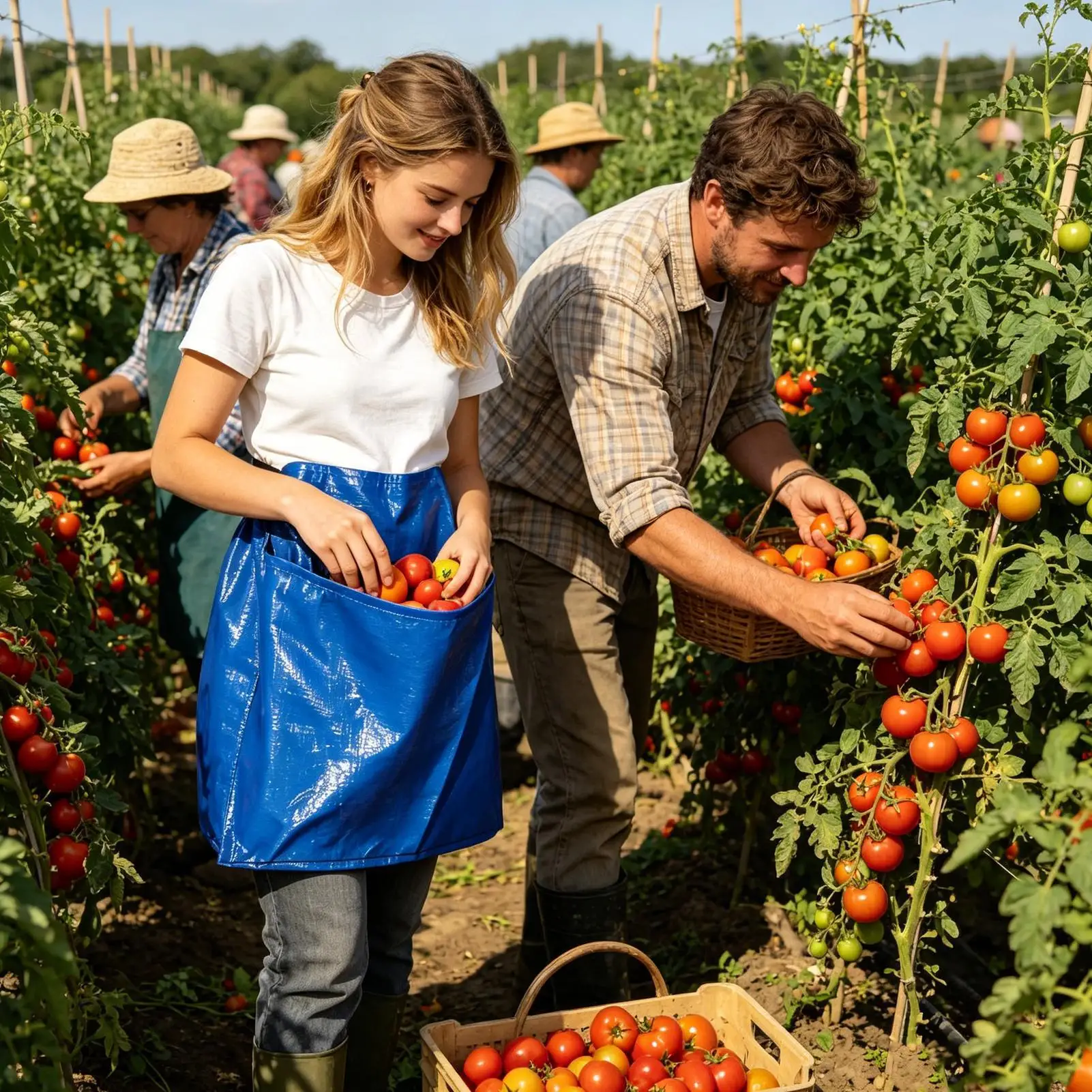 Harvest Apron Bag Gardening Harvesting Waist Bag Gardener Fruit Apron For Eggplants Cucumber Beans Chillies Lettuce Bell Peppers