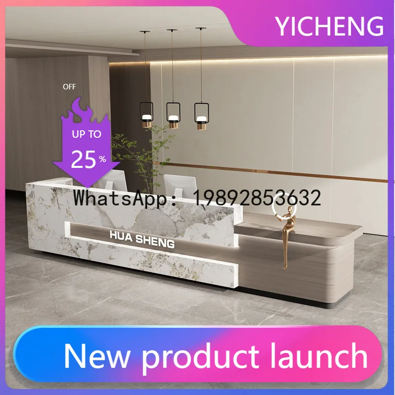 

Hys company reception desk hotel information desk painted office property shopfront checkout counter