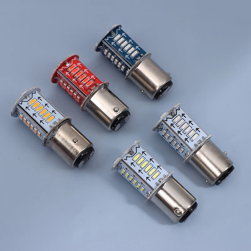 Enquêter stop stroboscopique à 1157 LED BAY15D, ampoule 30SMD, flash à eau, marche arrière, stationnement, voiture, clignotant, feu arrière de moto, 1 pièce