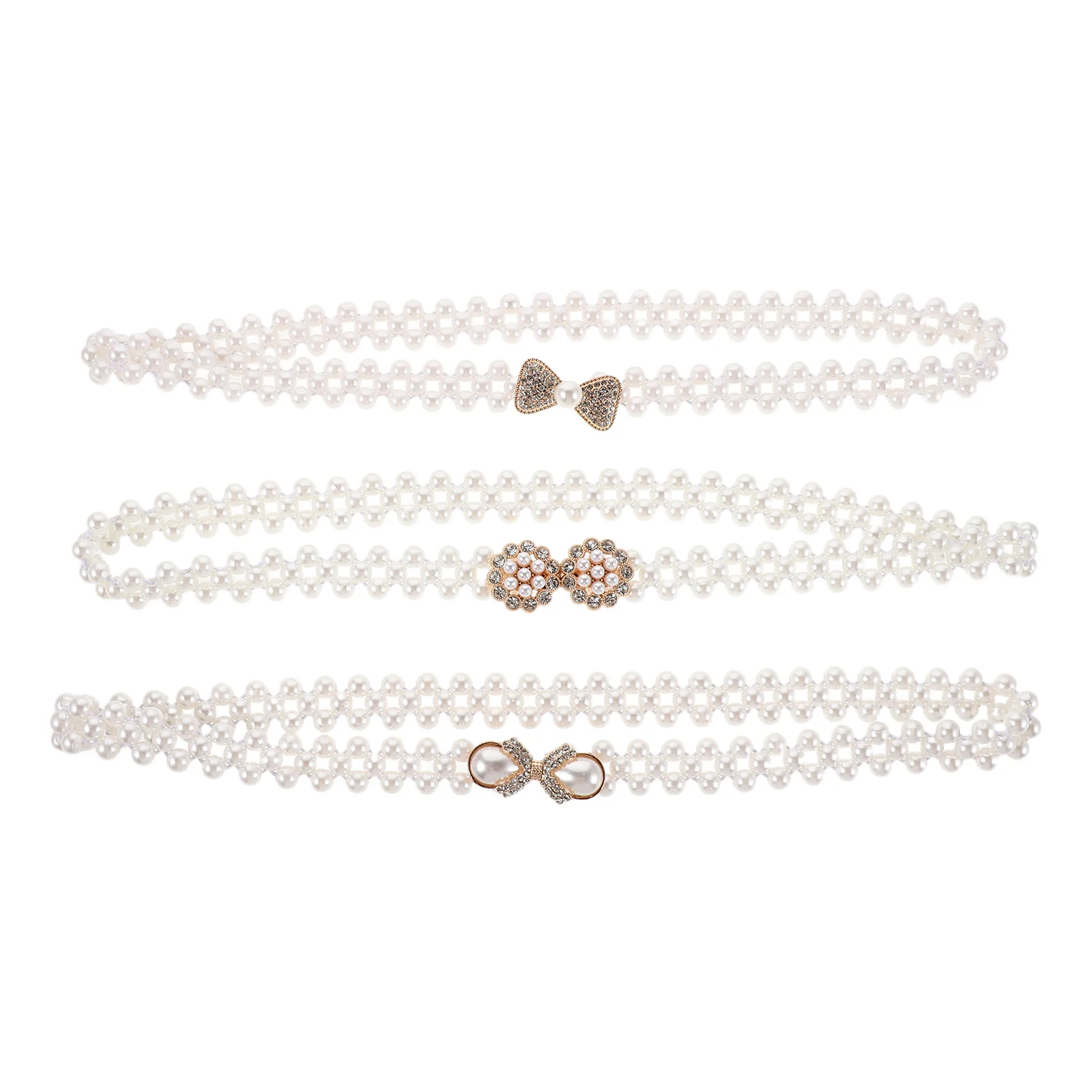 

3pcs Pearl Waist Belts For Women Adjustable Body Chain Jewelry Belly Belt Dress Skirt Jeans Waist Chain Accessory Pearl Belt