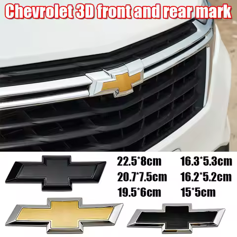 Car Front Bonnet Badge Rear Trunk Stickers for Chevrolet Logo Classic Cruze Malibu XL Cavalier Trax Auto Captive Aveo Sonic Sail