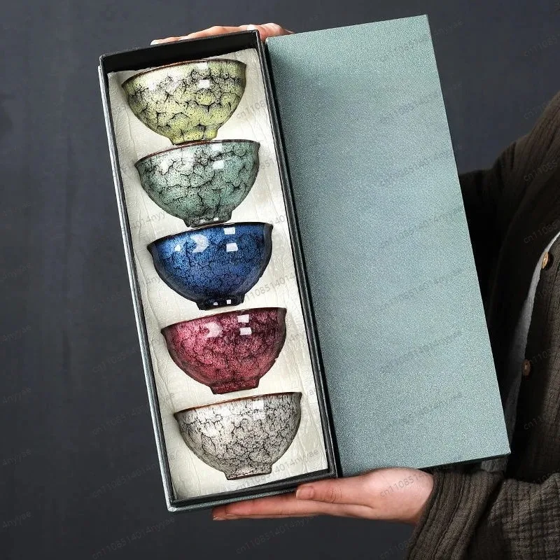 Jian Zhan Kiln-Transformation Tea Cup, Unique Ceramic Art with Five Elements Glaze - Collector's Choice
