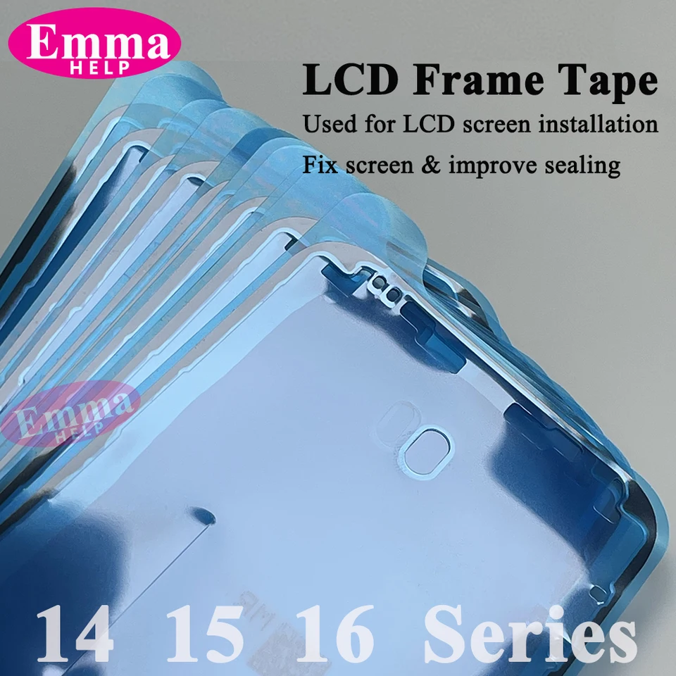 10 Piezas Adhesivo Impermeable para Cubierta Trasera y Laterales para iPhone 17 Pro Max 16 Plus 15, Pegamento para Batería y Reparación de Pantalla LCD 5