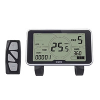 Electric Bicycle LCD Display Screen Meter 5S Controller Speed Control Panel C600 36V 48V For MTB E-Bike Accessories
