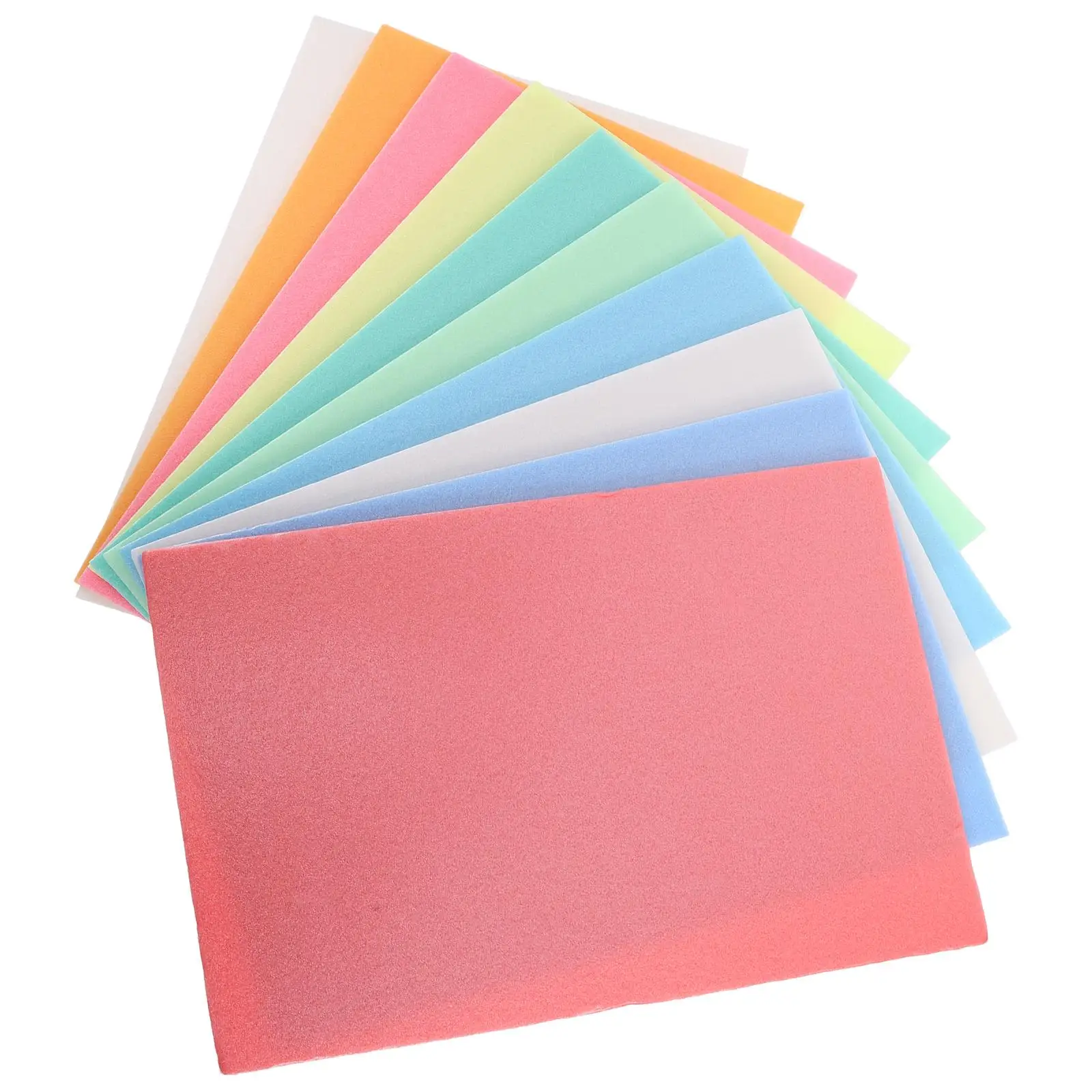 

10 Pcs A4 Foam Sheets Multicolored Craft Supplies Kids Projects Easy Cut Construction Paper Thick Blown Plastic