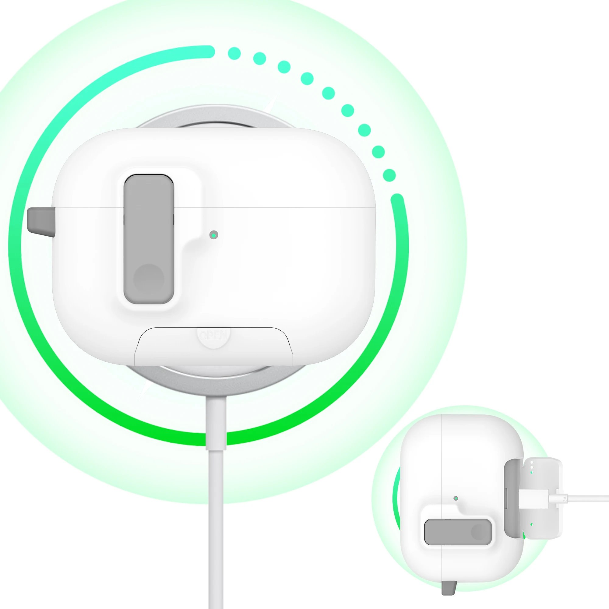 for Airpods Pro 3 Case (2025) with Safety Lock & Phone Stand TPU PC Case for Men Apple AirPods Pro 3rd Generation Case Cover Men