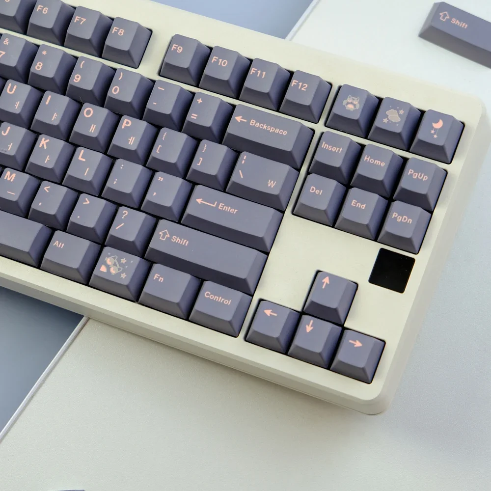 129 Keys/set  GMK Hooty Keycaps Cherry Profile Key Caps PBT Dye Subb Lightproof Keycap For 61 68 75 84 87 96 98 104 108