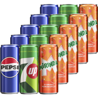 Pepsi Cola + Mirinda + 7Up can MIX KIT SET 15x330ml