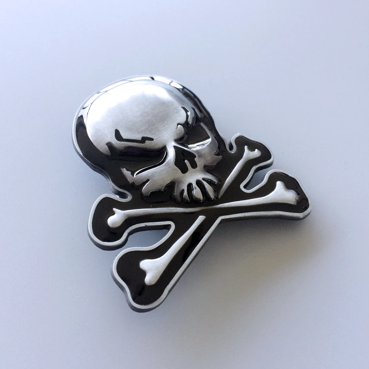 Vintage Skull With Bones Belt Buckle BUCKLE-SK013