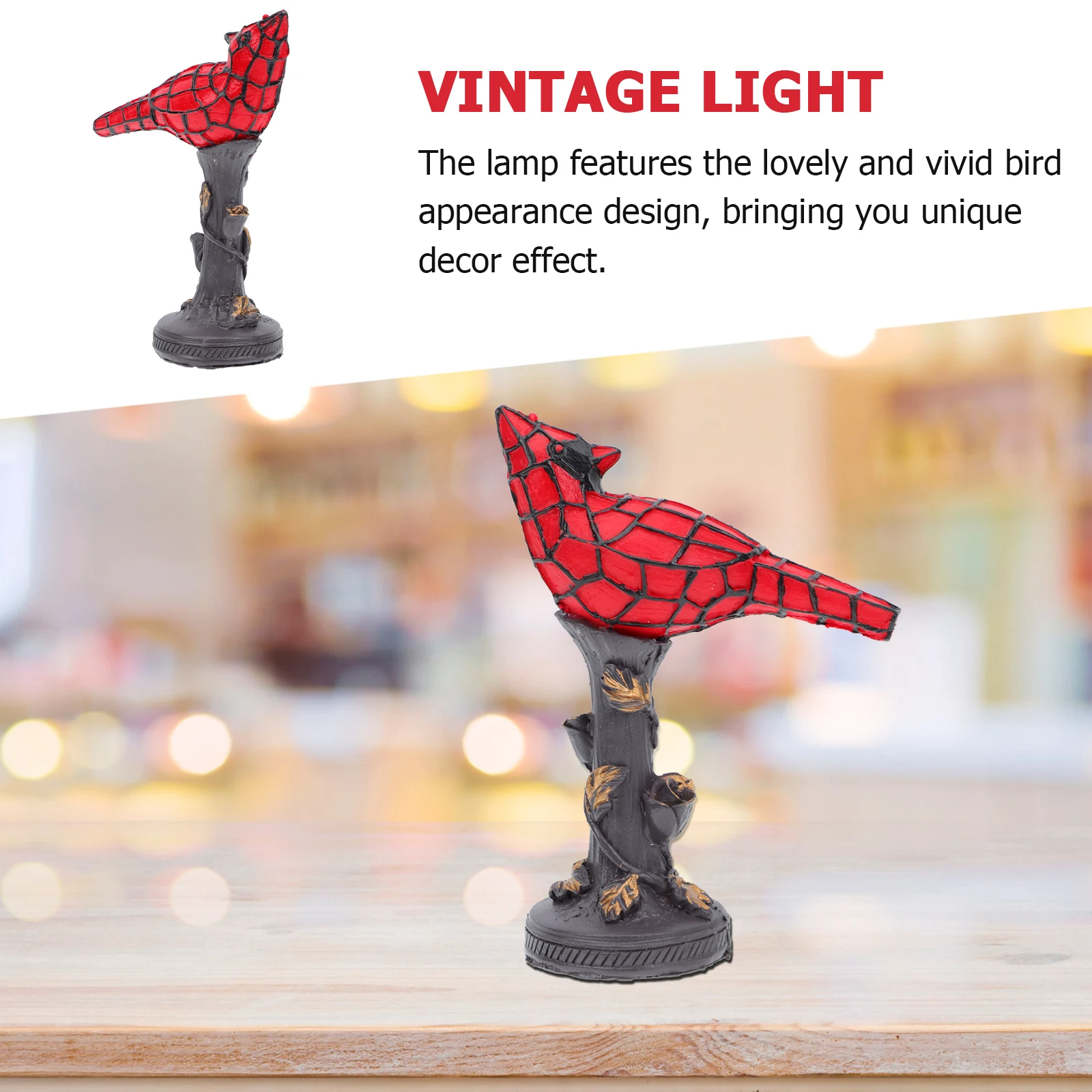 

Resin Table Delicate Desk Lamp Creative Desktop Bird Modeling Light Vintage Night Light Small Size Good Quality Material Unique