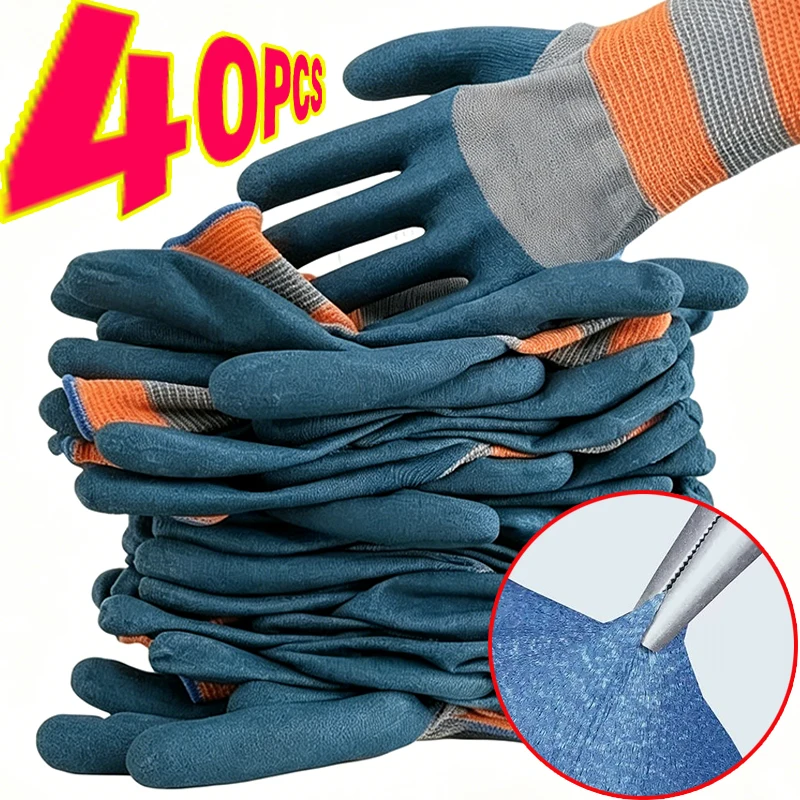 Tire Rubber Labor Protection Gloves Construction and Automotive Repair Handling Wear-resistant Soft Anti Slip Breathable Gloves