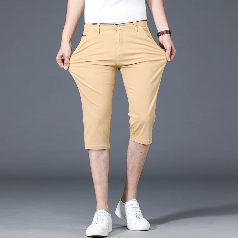 

2023 Summer Men's Casual Capris Men's Trousers Loose Straight Capris Pants Shorts Western Pants Versatile