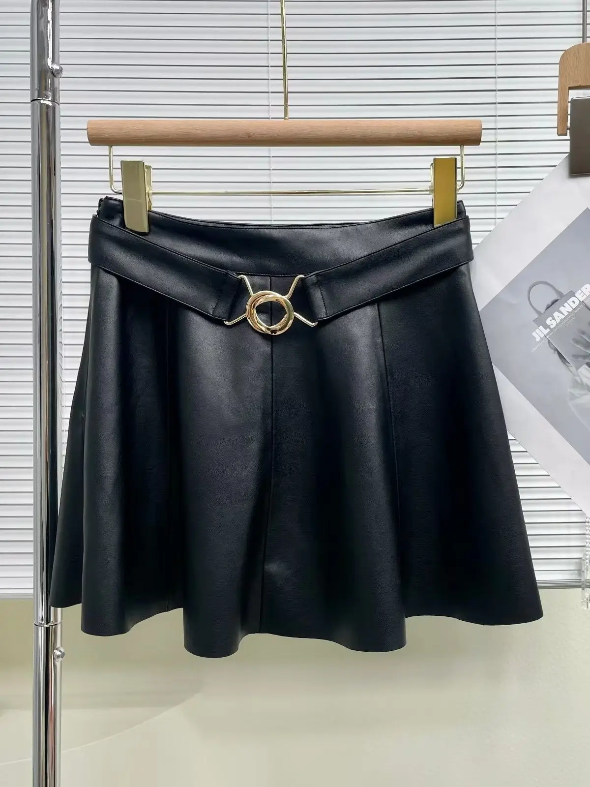 Frauen Sexy Faux Leder Röcke Hohe Taille Elastische Mini Kurzen Rock Multi Zweck Für Skater Arbeit Nachtclub Knie-Länge röcke