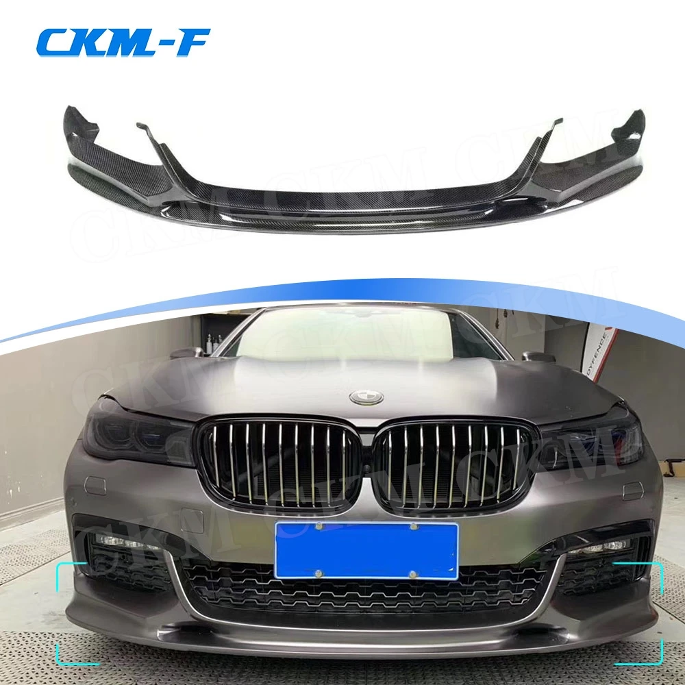 Carbon Fiber Front Lip Spoiler Bumper Chin Protector For BMW 7 Series G11 G12 730i 740i M760 M Sport 2015 - 2018 FRP 3D Style