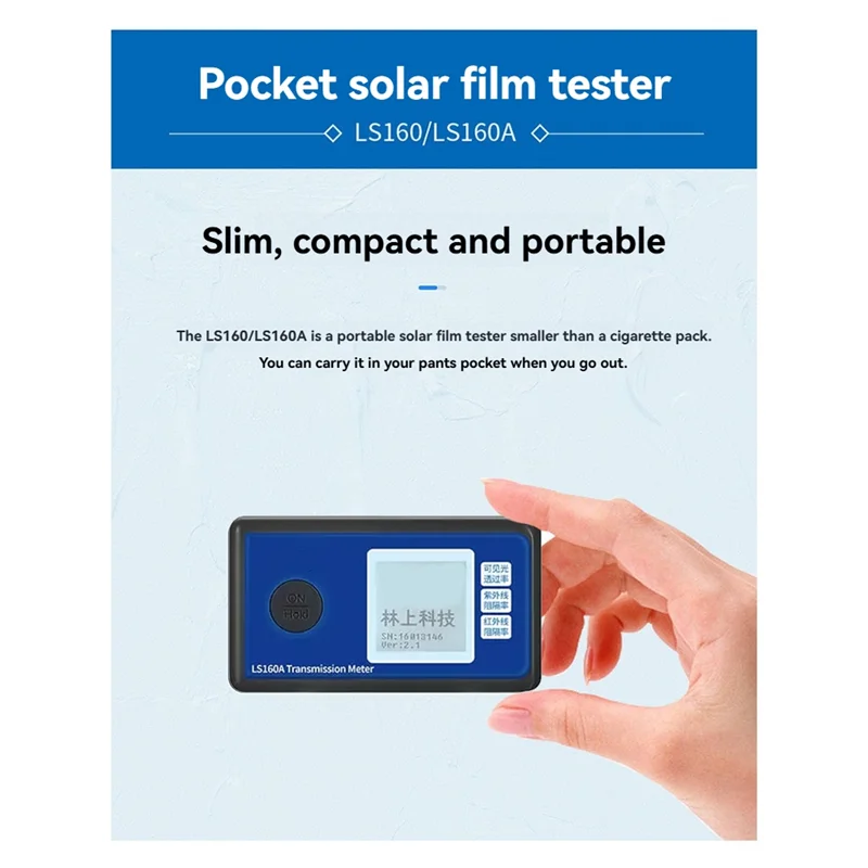 

AT93-Window Tint Solar Film Transmission Meter LS160A - UV IR Rejection And Visible Light Transmittance