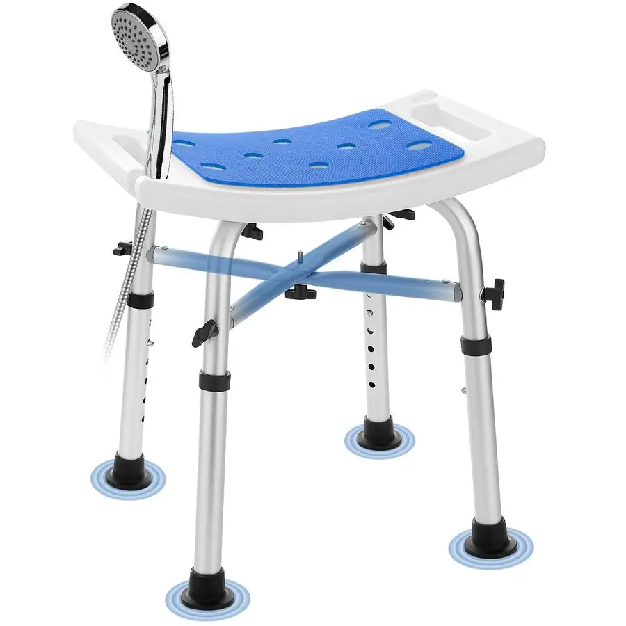 

Стул-табурет для ванной с сиденьем, выдерживающий до 160 кг, регулируемый по высоте, с мягким сиденьем для пожилых людей, стул-табурет для душа для использования внутри душевой кабины