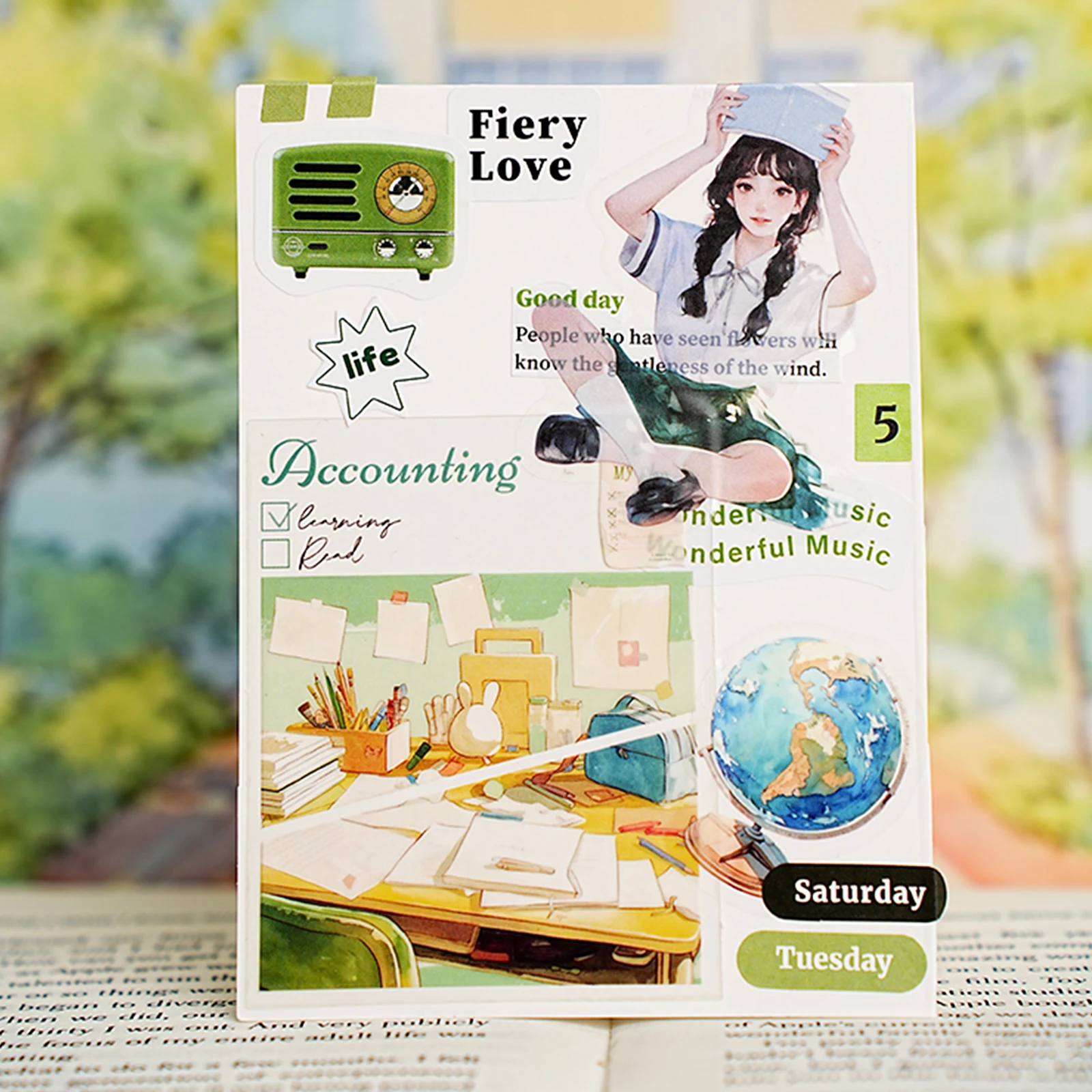 Etori Life Dreaming Youth Series Beautiful and Youthful Girl Pattern Stickers for Decorating Laptops, Phone Cases, Suitcases, Room Decorations, Gift Bags, Student Stationery, Children's Stickers, Girl Stickers, Small Gifts