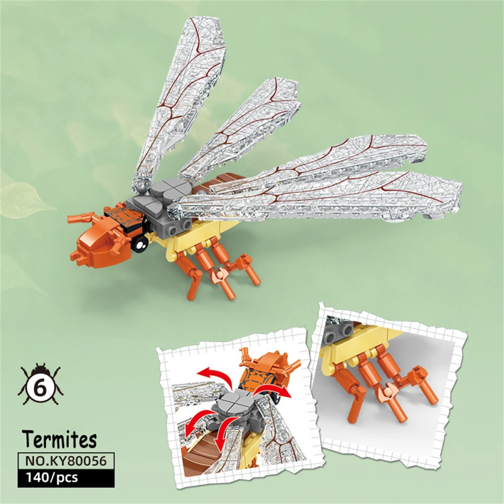 Décennie s de Construction de Modèle d'Insecte Termite 3D, Jouets Réalistes, à Assembler Facilement, Cadeau d'Anniversaire Parfait pour Enfant