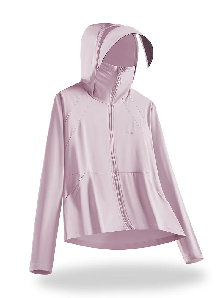 upf50-ブラックラバーブリム日焼け止め服-女性用、大きなブリムの紫外線防止アイスシルク日焼け止め服、アウトドアスキンウェア