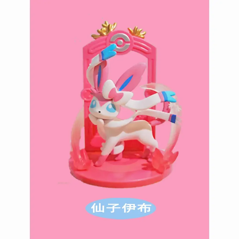 Pok è mon Eevee Acqua decorativa Eevee Fuoco Eevee Elfo Eevee Scuro Eevee Ghiaccio Eevee Meloid Fulmine Eevee Cieco Scatola Fatta a Mano