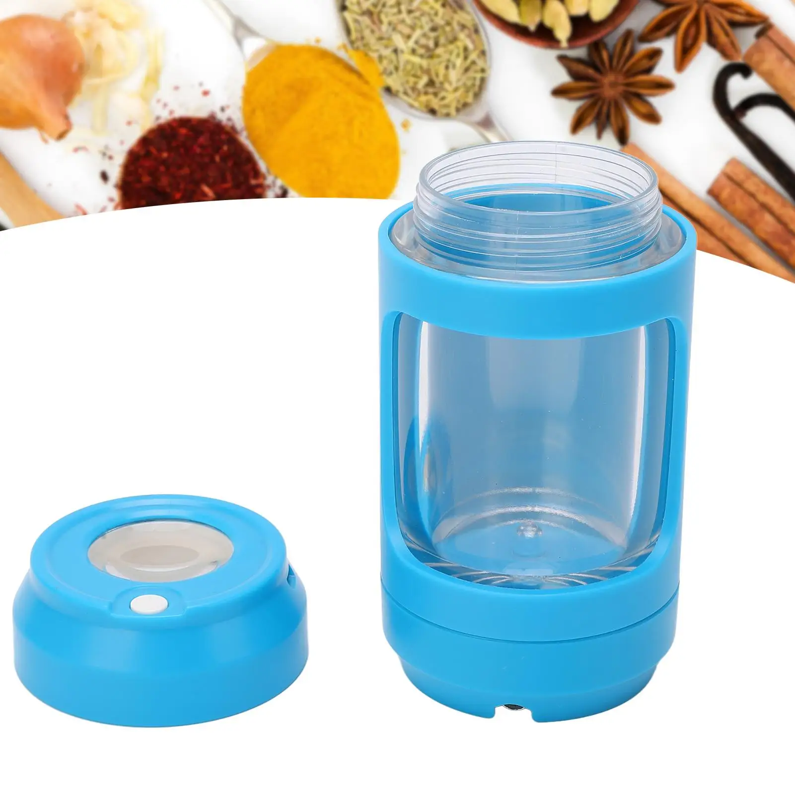 Multifunctional Spice Mill Herb Grinder - Odor Resistant, Excellent Sealing, Blue Lighting Smoke Grinder Kitchen Tool