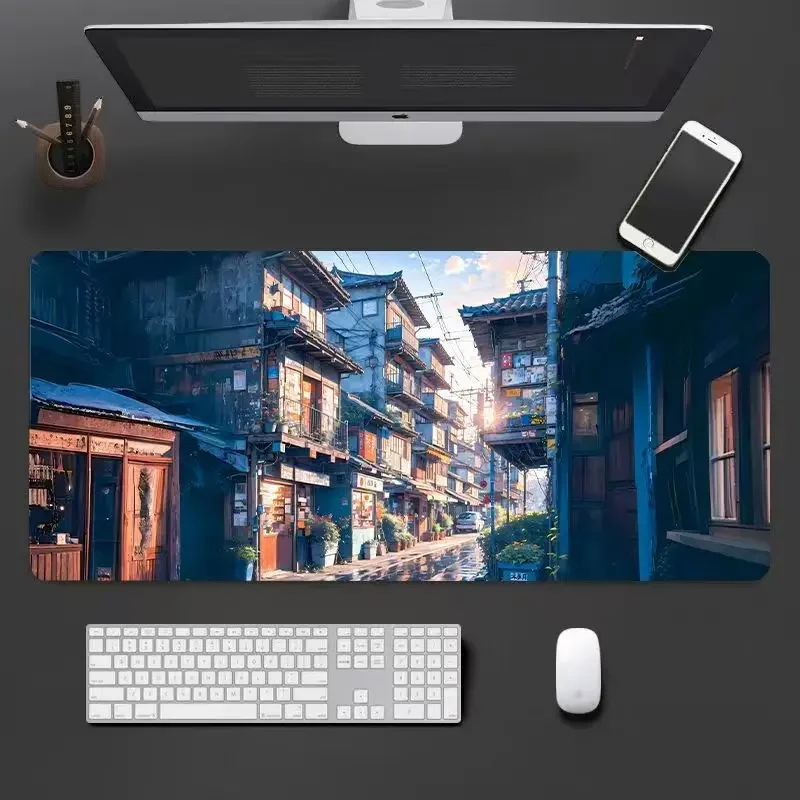 

Office accessories animation landscape large mouse pad Rubber non-slip desk mat locking craft laptop portable gaming mats XXL