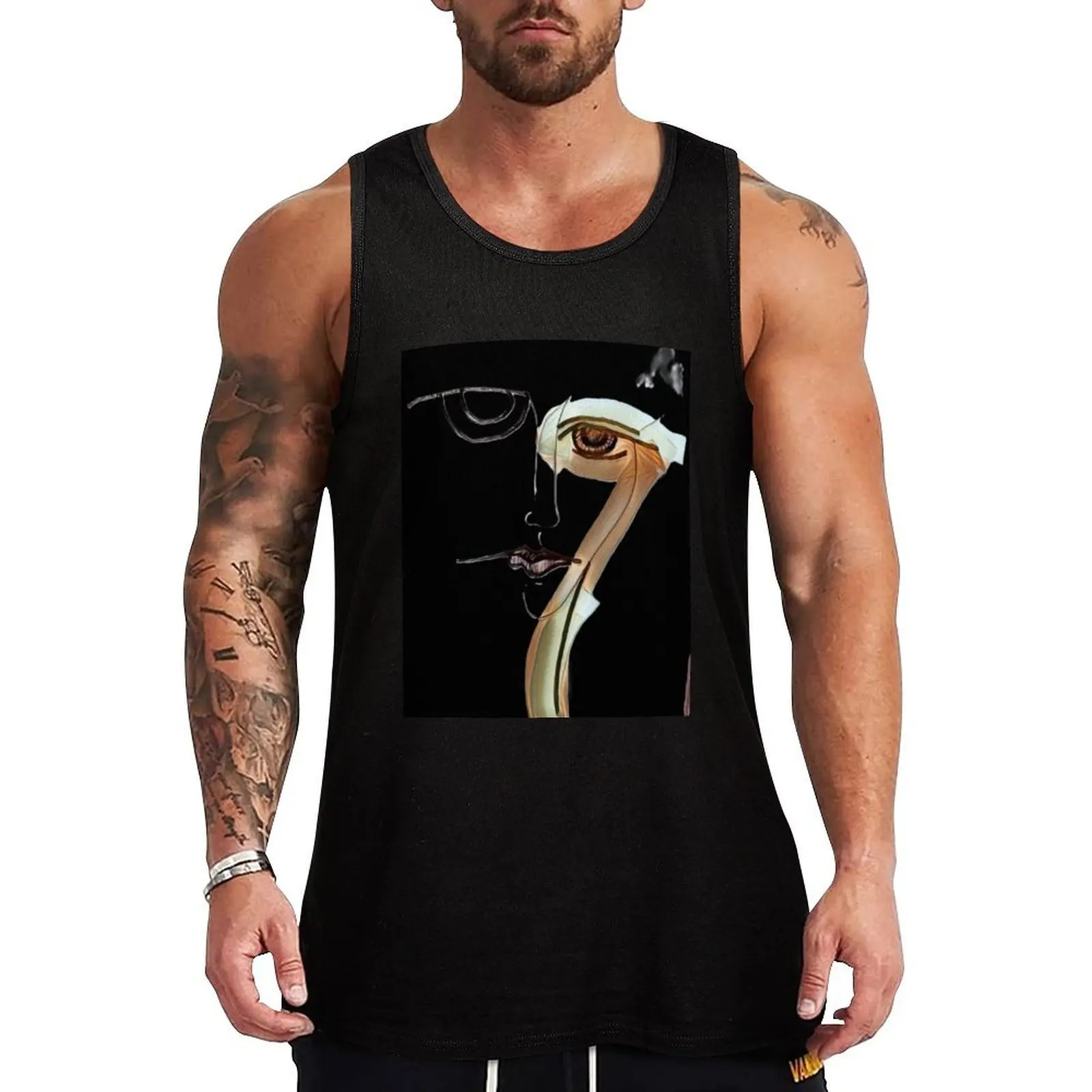 

portrait Tank Top sleeveless gym shirts male anime t shirt singlet for men