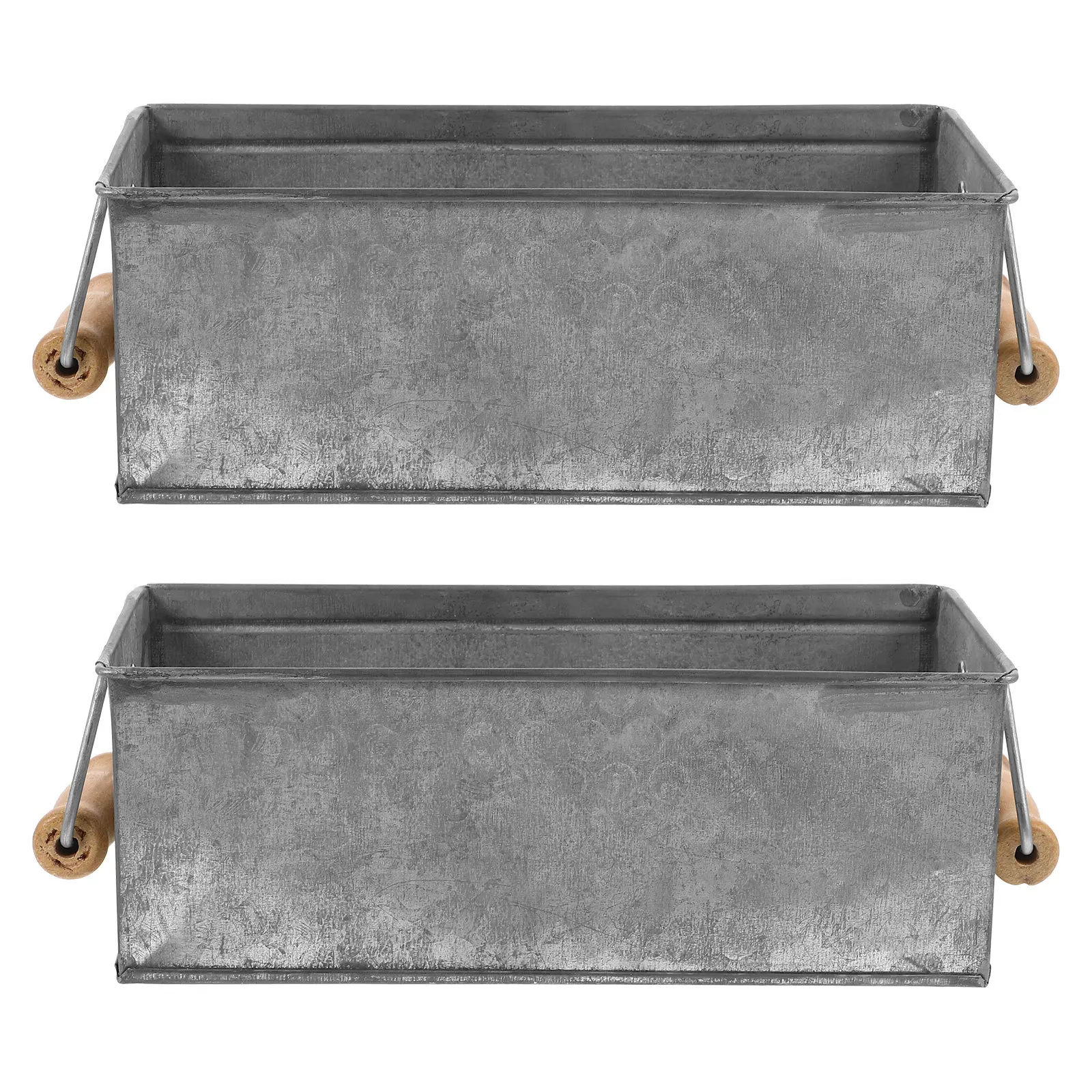 

2Pcs Iron Storage Holder Elegant French Style Soap Box Flower Basket for Garden Supplies Decorative Flower Pot