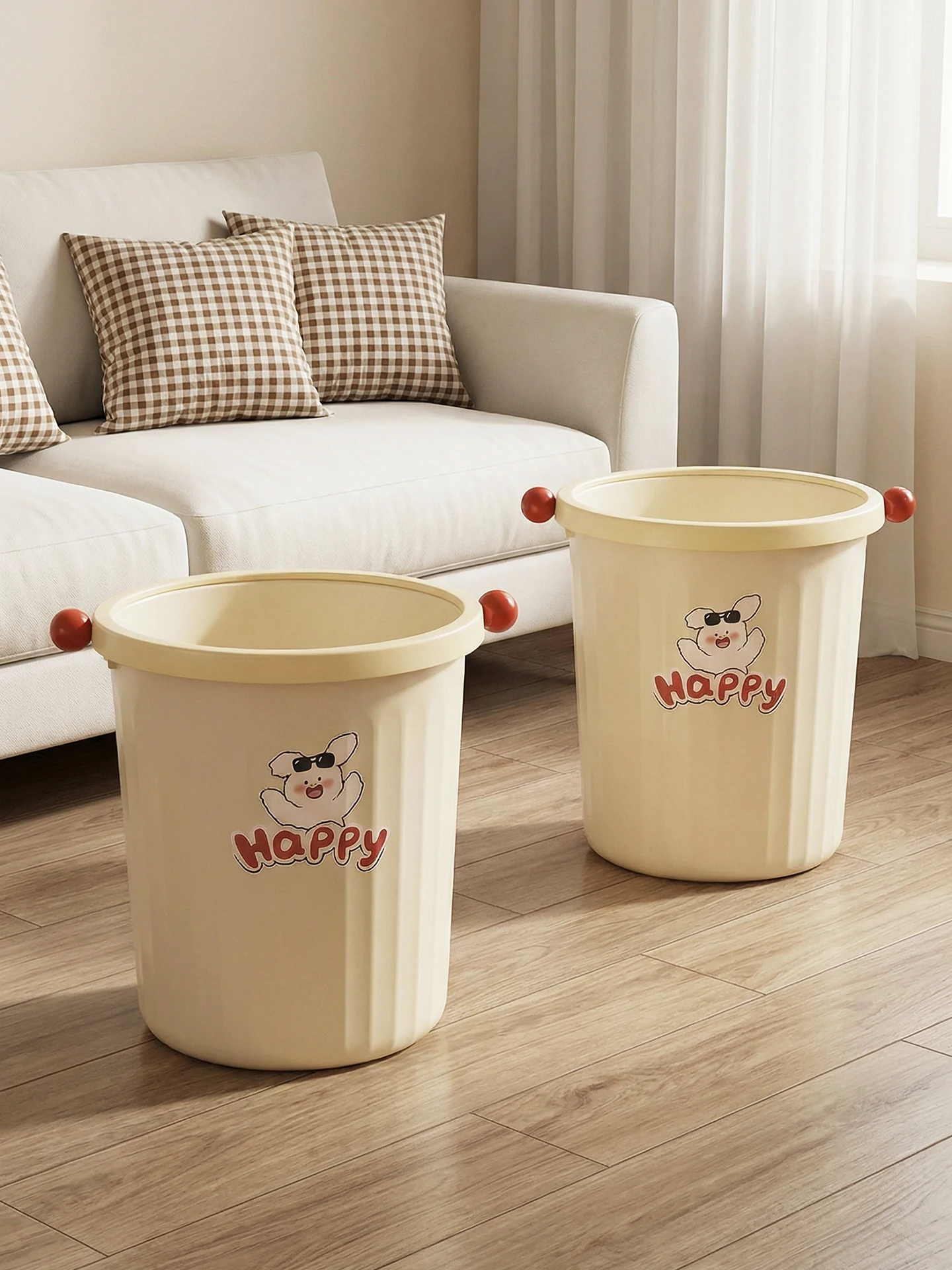 

Creative Cute Home Tra Can 2026 New Model for Bedroom And Living Room High Aesthetic Value Ins Sle Small Paper Basket