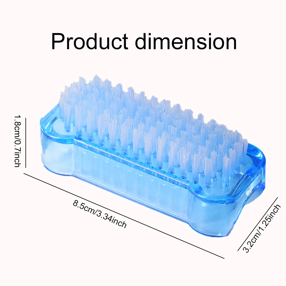 3/6개 양면 네일 클리닝 브러쉬 (네일 폴리쉬 젤 아크릴 파우더 먼지 제거용) 매니큐어 핑크 브러쉬 도구