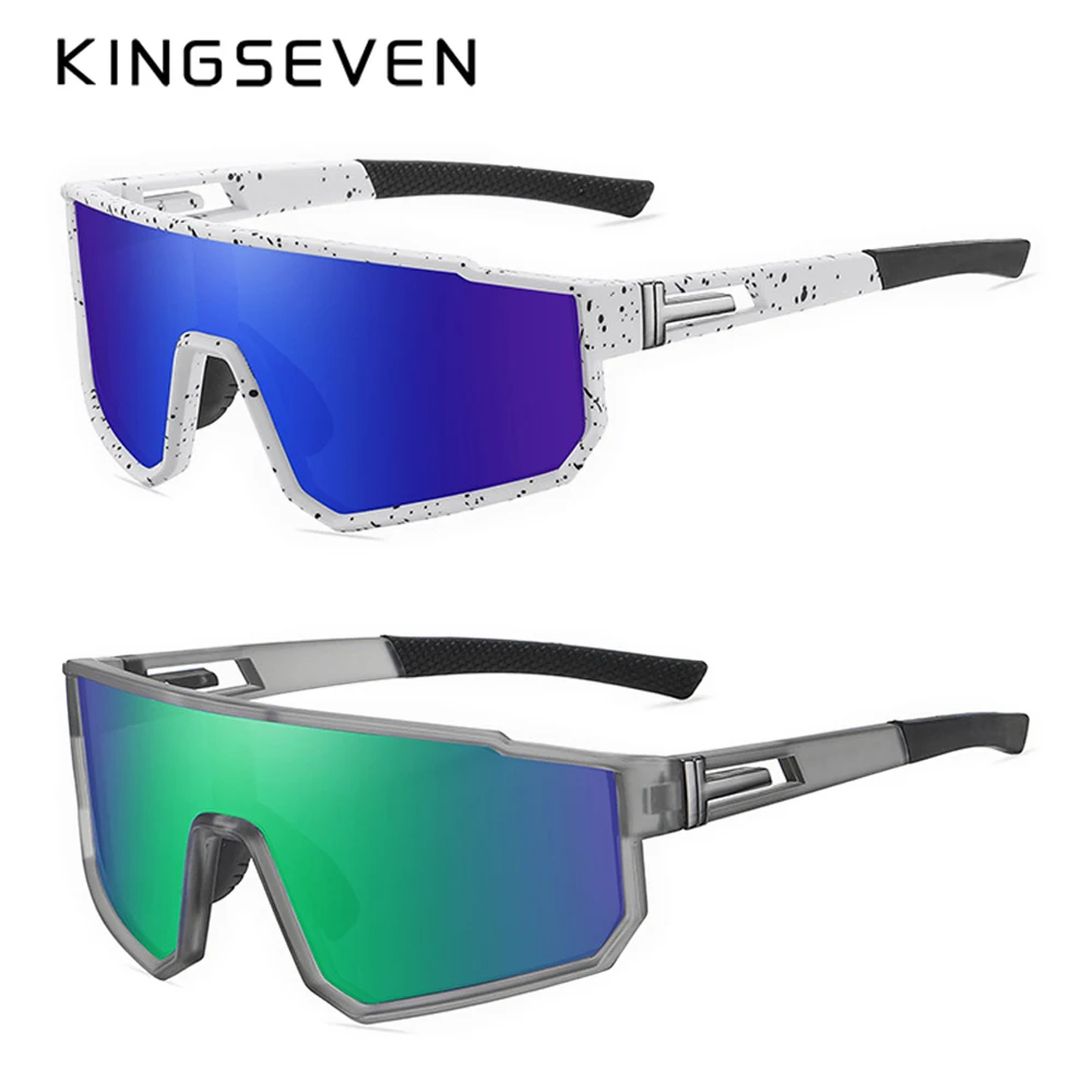 

KINGSEVE 2PCS Cycling Sunglasses Men Women Bicycle UV400 Sunscreen Glasses Outdoor Sports Riding Anti-glare Eyewear Set