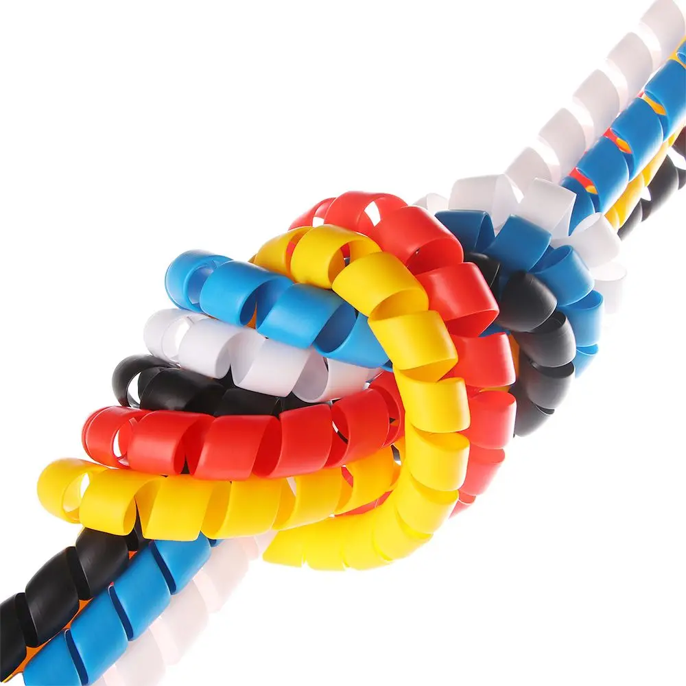 1M Wire Organizer Retardant Casing Spiral Wire Cable Sleeves Winding Pipe