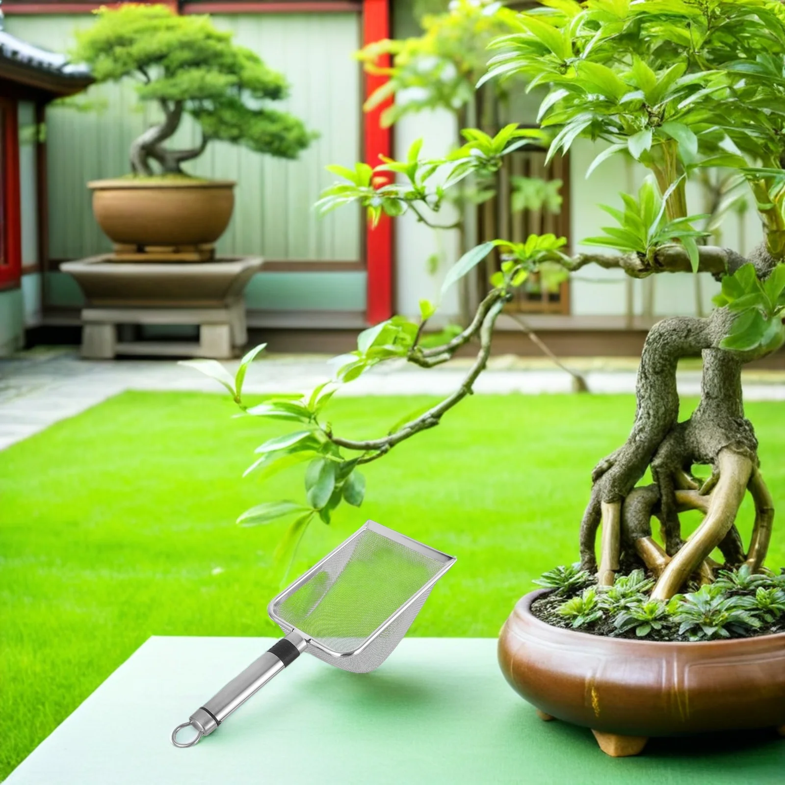 

Stainless Steel Garden Soil Sifter Deep Scoop 5Mm Mesh Compost Screen Potting Soil Gravel Sand Gardening Tool Cat Litter Scooper