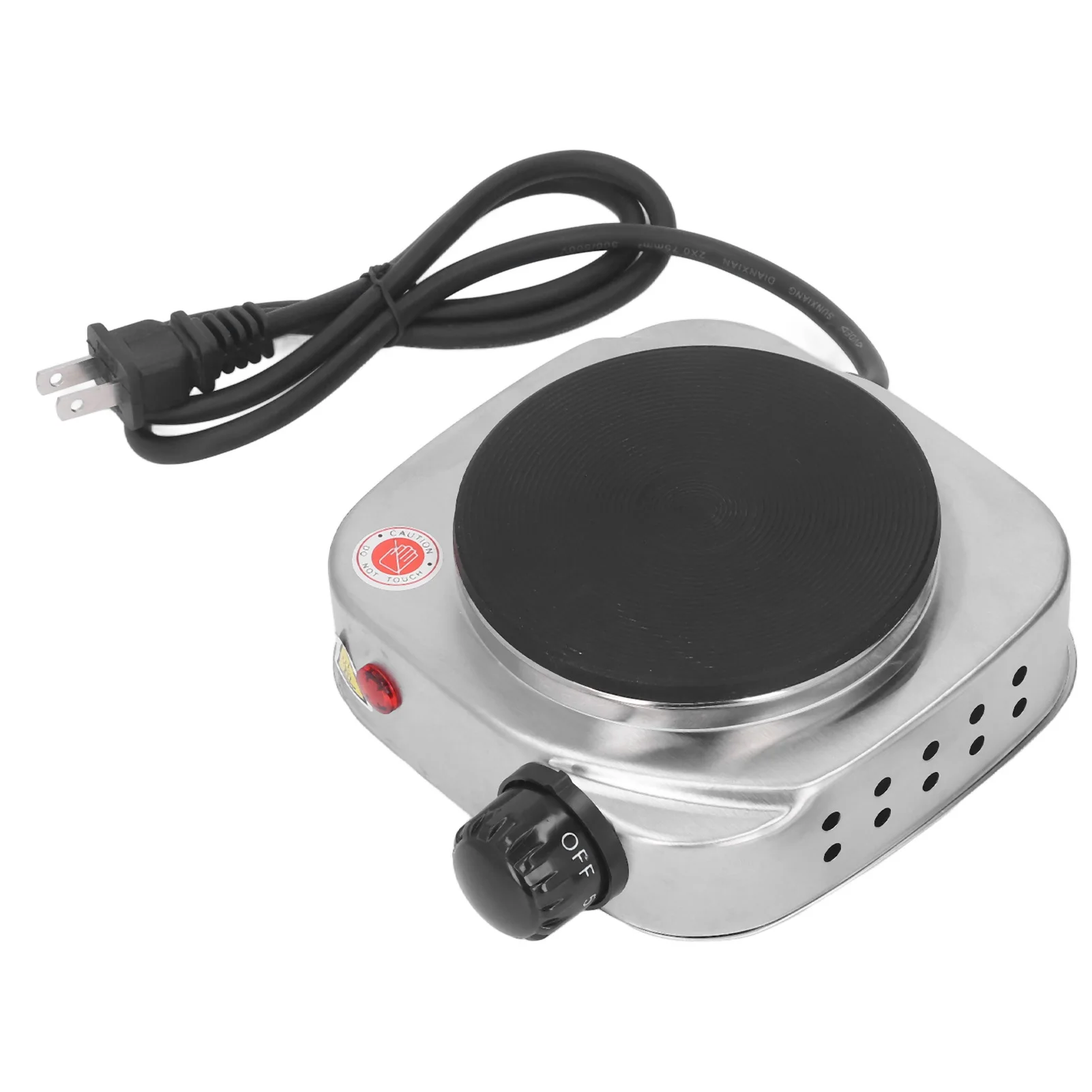 ポータブル電気加熱プレート,500W, 110V,ステンレス鋼ストーブ,お手入れが簡単,便利