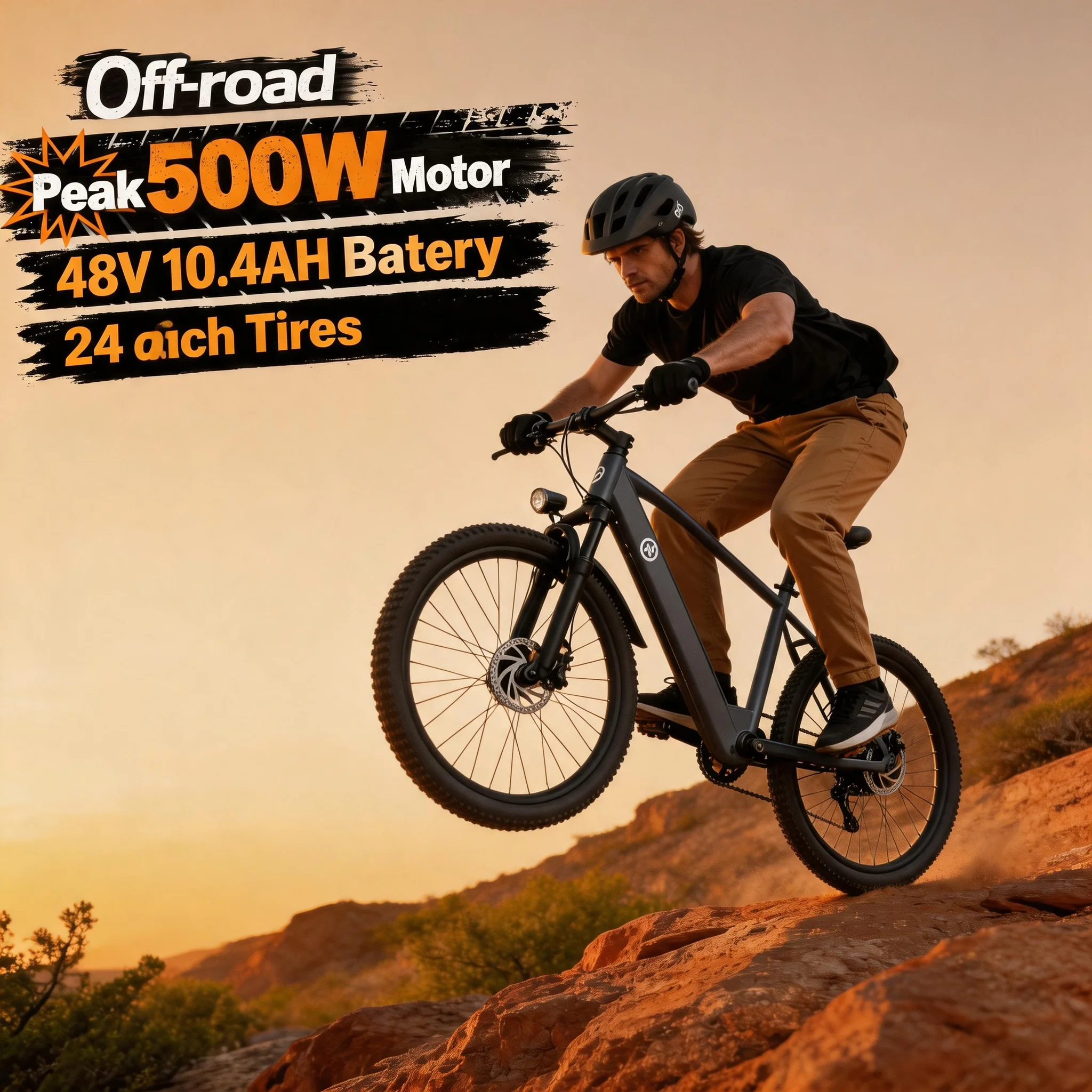 Precision 7-Speed Shifting, Adjustable 5-Level PAS & Reinforced Steel Saddle Tube, Resolves inflexible speed control and unstable riding problems, Versatile Upgraded Configuration, Suitable for Mountain Cross-Country Riding, Top-Rated Holiday Gift for Off