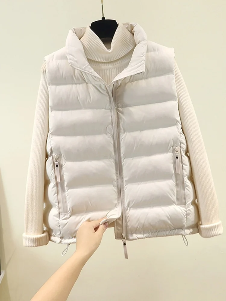 

Теплый хлопковый жилет женский, свободный крой, модный, осенне-зимний, новый стиль, для повседневной носки, на молнии, с карманами