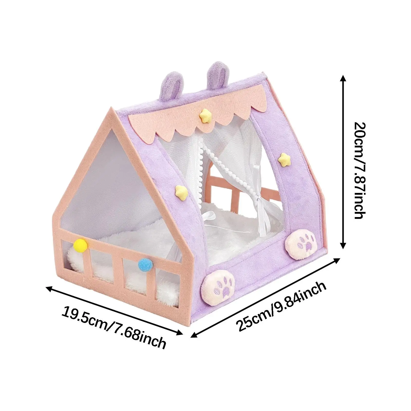 人形テントベッドポータブルかわいい快適デスクトップディスプレイミニチュア家具ドールハウスアクセサリーぬいぐるみフィギュア睡眠ベッド家庭用