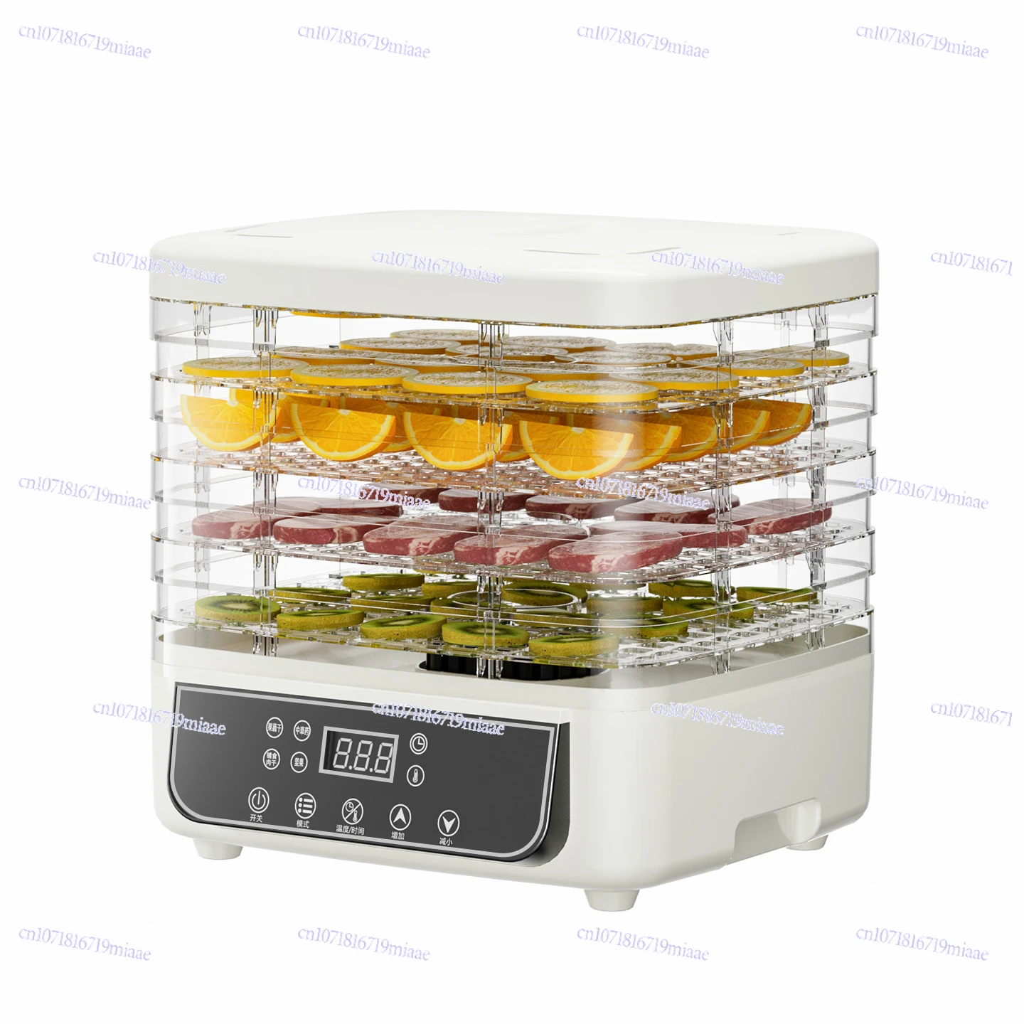 

5 Layers Intelligent Fruit Dryer 72 Hours Long Lasting Pet Food Dehydration Smart Thermostatic Fruit Vegetable Meat Dehydrator