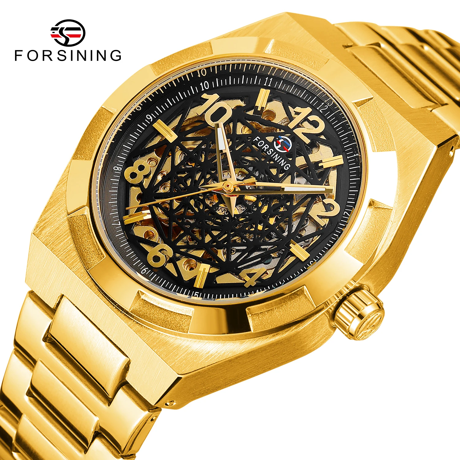 

Forsining Automatic Watch Men Bird Nest Dial Design Tourbillon Skeleton Mechanical Wristwatches Luminous Luxury Montre Homme