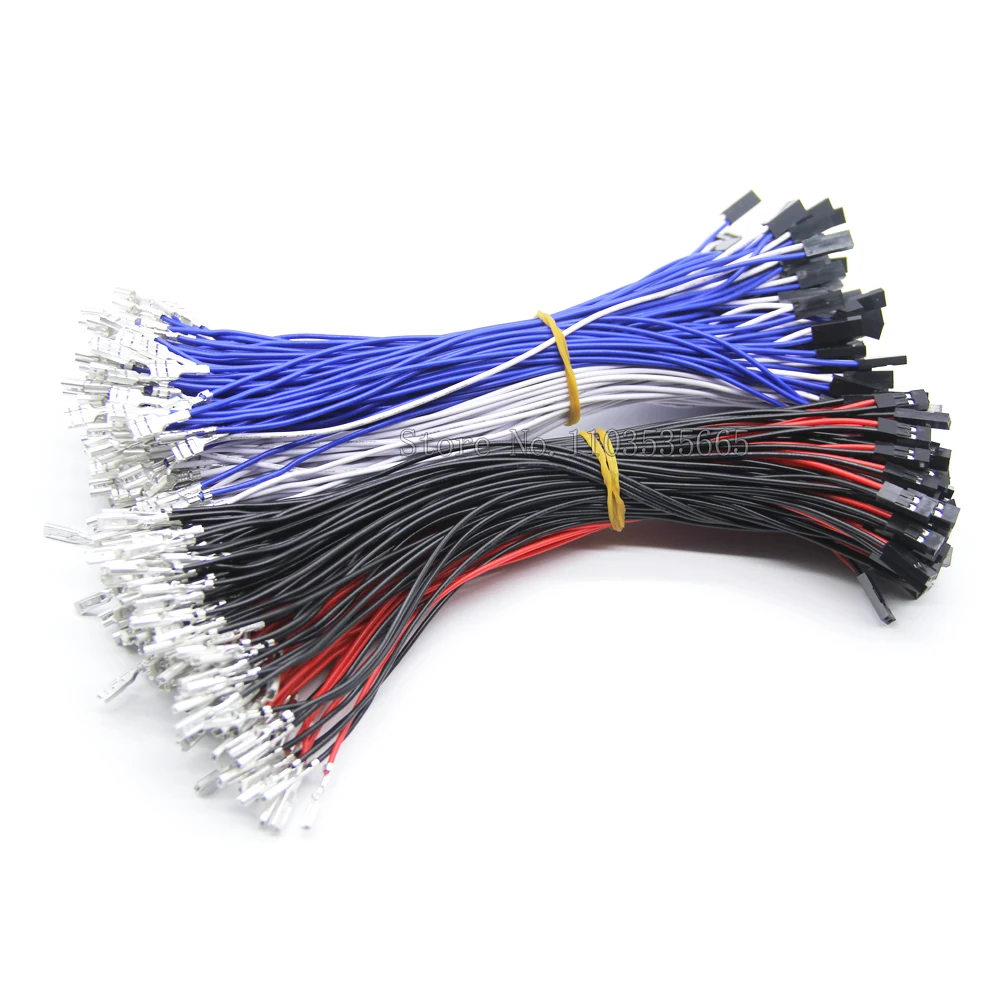 10Pcs Arcade Game Push Button 2Pin Cable Dupont Button Cable HAPP Style SANWA Switch Wires for Jamma Arcade USB Encoder Harness