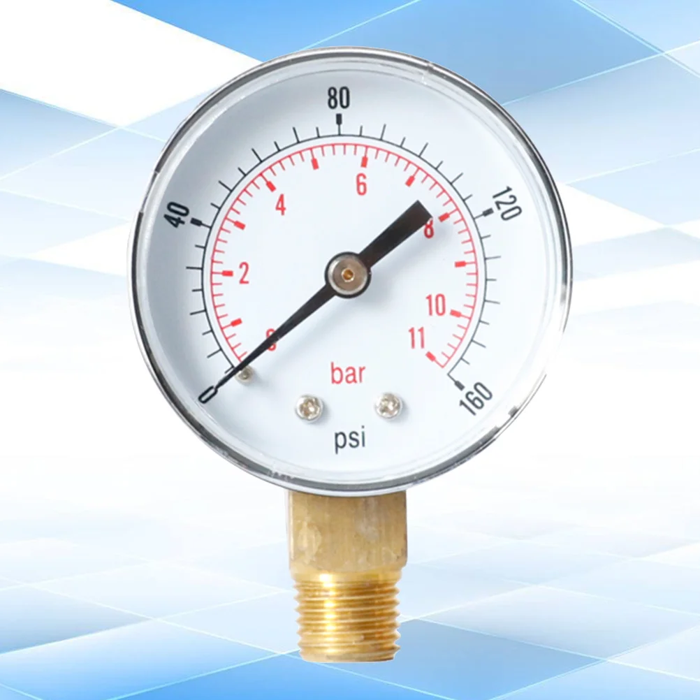 Medidor de pressão de aço, compressor de ar 0-160 psi 0-mini portátil, marcadores de números claros, alta precisão, medidor de pressão npt