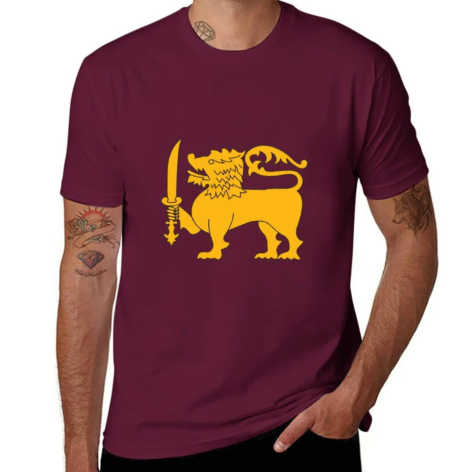 New Emblem of Sri Lanka T-Shirt T-shirt short heavyweight t shirts Short t-shirt oversized t shirts for men