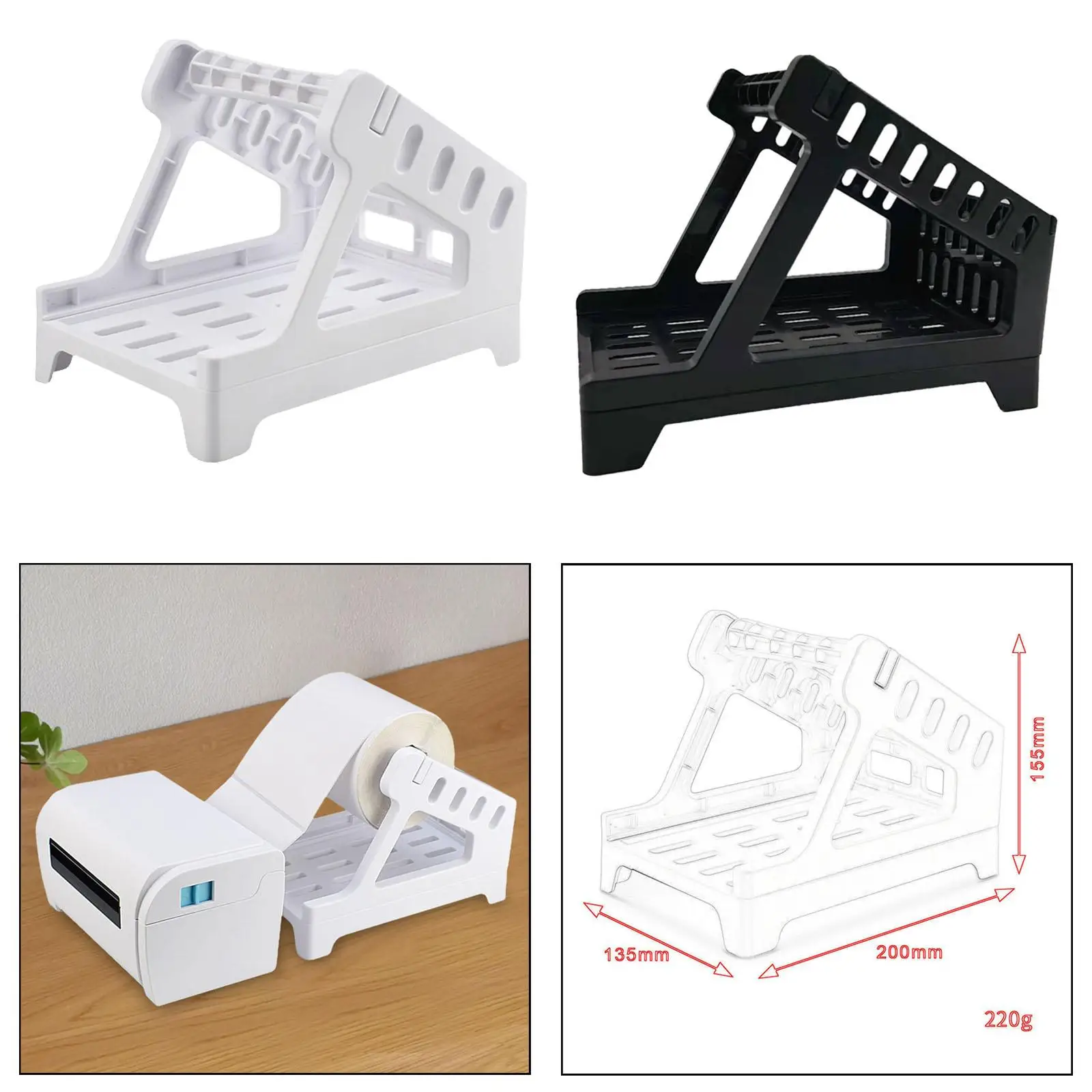 Thermal Label Holder Compact Desktop Printer Accessory Label Basket for Rolls and Fanfold Labels Factory Home Retail Supermarket